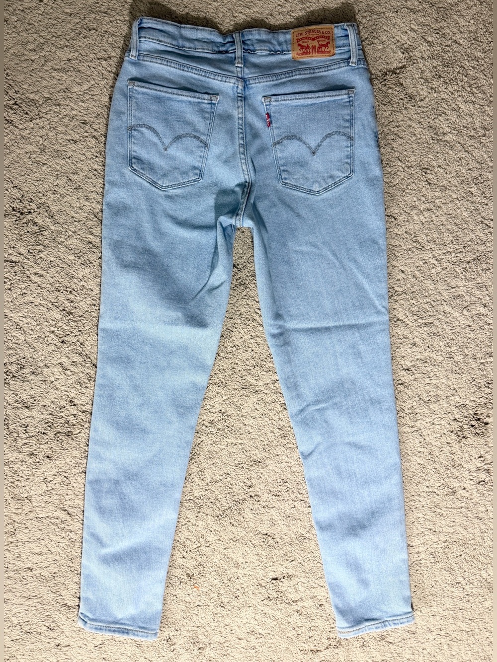 Levi’s 721 Jeans Women Size 27 Blue High Rise Skinny Denim Light Blue Stretch - Picture 3 of 7